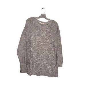 Studio Works Knit Long Sleeve Sweater Color Grey/Black Marbling Womens Size 1X